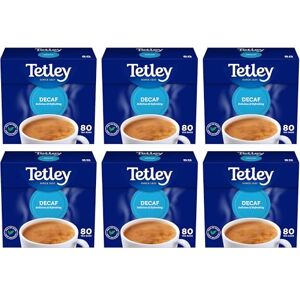 Tetley Everyday Original Decaf Black Tea Bags – Smooth Decaf Blend Great for All Day Enjoyment Rainforest Alliance Certified Full-Flavoured and Refreshing 480 Teabags (6x80 Pack) Tetley Everyday Original Decaf Black Tea Bags – Smooth Decaf Blend Great for All Day Enjoyment Rainforest Alliance Certified Full-Flavoured and Refreshing 480 Teabags (6x80 Pack)