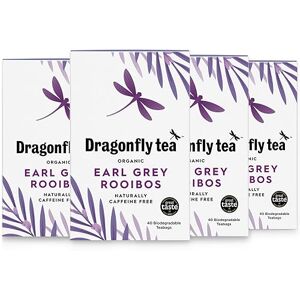 DRAGONFLY Organic Earl Grey Rooibos Tea, Pack of 4 x 40 (160 Teabags) Naturally Decaf Earl Grey Tea Bags, Caffeine-Free Teabags, With real Bergamot Oil DRAGONFLY Organic Earl Grey Rooibos Tea, Pack of 4 x 40 (160 Teabags) Naturally Decaf Earl Grey Tea Bags, Caffeine-Free Teabags, With real Bergamot Oil