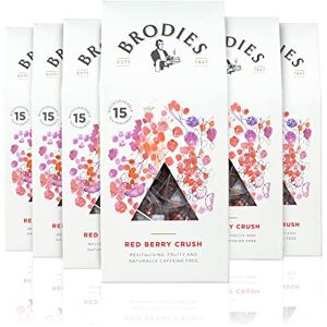 Brodies Red Berry Crush in Biodegradable Pyramid Bags 100% Natural Eco-Friendly and Sustainably Sourced 6 Boxes Of 15 Pyramid Bags Total Of 90 Plastic Free Pyramid Teabags Brodies Red Berry Crush in Biodegradable Pyramid Bags 100% Natural Eco-Friendly and Sustainably Sourced 6 Boxes Of 15 Pyramid Bags Total Of 90 Plastic Free Pyramid Teabags