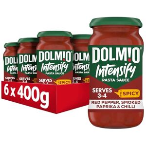 Dolmio Intensify Spicy Red Pepper Smoked Paprika & Chilli Pasta Sauce Jar, perfect for a quick pasta meal for 3-4, Bulk Multipack 6 x 400g Dolmio Intensify Spicy Red Pepper Smoked Paprika & Chilli Pasta Sauce Jar, perfect for a quick pasta meal for 3-4, Bulk Multipack 6 x 400g