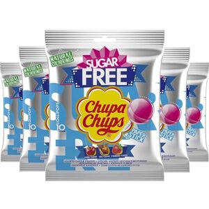 Chupa Chups Sugar Free Lollipop Gift Bags, Cherry, Cola & Strawberry Flavoured Party Sweets 12 x 10 Lollies Chupa Chups Sugar Free Lollipop Gift Bags, Cherry, Cola & Strawberry Flavoured Party Sweets 12 x 10 Lollies