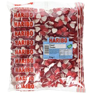 HARIBO Hearts Heart Throb Sweets, bulk bag sweets, Red, 3 kg (Pack of 1) HARIBO Hearts Heart Throb Sweets, bulk bag sweets, Red, 3 kg (Pack of 1)