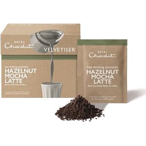 Hotel Chocolat Hazelnut Mocha Latte Hot Chocolate Sachets Luxury Chocolate Flakes Pack of 10 Single-Serve Sachets, 310g Suitable for Vegetarians & Vegans Hotel Chocolat Hazelnut Mocha Latte Hot Chocolate Sachets Luxury Chocolate Flakes Pack of 10 Single-Serve Sachets, 310g Suitable for Vegetarians & Vegans
