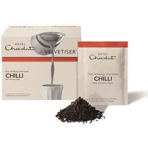 Hotel Chocolat Chilli Hot Chocolate Sachets Luxury Chocolate Flakes Pack of 10 Single-Serve Sachets, 310g Suitable for Vegetarians & Vegans Hotel Chocolat Chilli Hot Chocolate Sachets Luxury Chocolate Flakes Pack of 10 Single-Serve Sachets, 310g Suitable for Vegetarians & Vegans