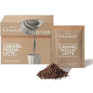 Hotel Chocolat Caramel Mocha Latte Hot Chocolate Sachets Luxury Chocolate Flakes Pack of 10 Single-Serve Sachets, 310g Suitable for Vegetarians Hotel Chocolat Caramel Mocha Latte Hot Chocolate Sachets Luxury Chocolate Flakes Pack of 10 Single-Serve Sachets, 310g Suitable for Vegetarians
