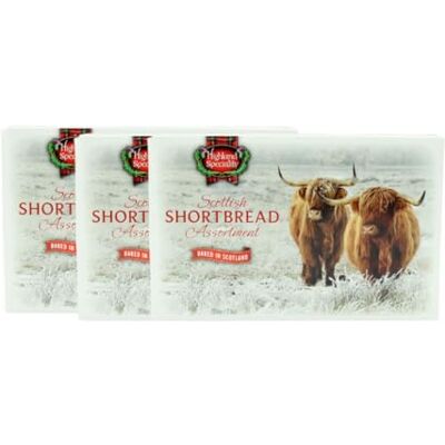 FabFinds Highland Speciality Scottish Shortbread Cow Assortment 200g Traditional Butter Biscuits in Cow-Shaped Design Rich Buttery Taste Perfect for Tea or Gifting Assorted Pack Sizes (Pack of 3) FabFinds Highland Speciality Scottish Shortbread Cow Assortment 200g Traditional Butter Biscuits in Cow-Shaped Design Rich Buttery Taste Perfect for Tea or Gifting Assorted Pack Sizes (Pack of 3)
