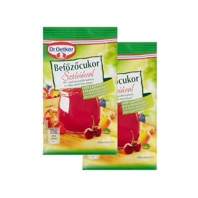 Dr. Oetker Jam Sugar with Stevia, 350g, Reduced Calorie, Pack of 2 Dr. Oetker Jam Sugar with Stevia, 350g, Reduced Calorie, Pack of 2
