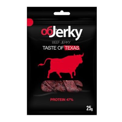 ObJerky Texas Beef Jerky, High Protein Dried Meat Snack, Multipack 10x25g, Natural Ingredients, Premium Beef with Spices ObJerky Texas Beef Jerky, High Protein Dried Meat Snack, Multipack 10x25g, Natural Ingredients, Premium Beef with Spices
