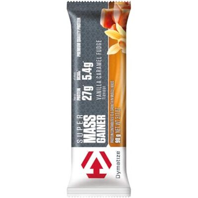 Dymatize Super Mass Gainer Bar Vanilla Caramel Fudge High Protein Weight-Gainer Bar + Whey and Casein Protein Dymatize Super Mass Gainer Bar Vanilla Caramel Fudge High Protein Weight-Gainer Bar + Whey and Casein Protein