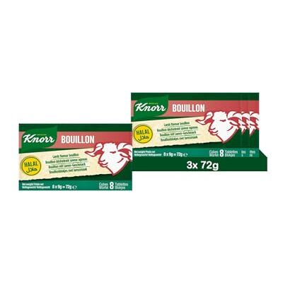 Knorr Halal Bouillon Brewing Cubes Lamb, Soup Cubes (Pack of 3 (8 x 9 g)) Knorr Halal Bouillon Brewing Cubes Lamb, Soup Cubes (Pack of 3 (8 x 9 g))