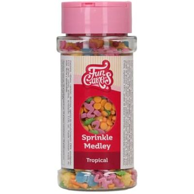 FunCakes Sprinkle Medley Tropical: Cake Sprinkles, Good Taste, Great for Decorating Cakes, Cupcakes and Cookies, Sprinkle Mix. 60 g. FunCakes Sprinkle Medley Tropical: Cake Sprinkles, Good Taste, Great for Decorating Cakes, Cupcakes and Cookies, Sprinkle Mix. 60 g.