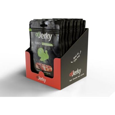 Objerky Turkey Jerky Louisiana, High Protein Meat Snack, Multipack 10x40g, Resealable Bag, Natural Ingredients, Low Fat Objerky Turkey Jerky Louisiana, High Protein Meat Snack, Multipack 10x40g, Resealable Bag, Natural Ingredients, Low Fat