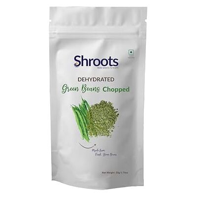 SHROOTS Dried Green Beans Flakes 50g (1.7 oz) – Dehydrated Green Beans, Air Dried Chopped Beans, No Added Salt, Vegan, Gluten Free, Ideal for Soup, Stew, Curry, Stir Fry SHROOTS Dried Green Beans Flakes 50g (1.7 oz) – Dehydrated Green Beans, Air Dried Chopped Beans, No Added Salt, Vegan, Gluten Free, Ideal for Soup, Stew, Curry, Stir Fry