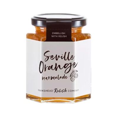 HAWKSHEAD RELISH COMPANY Hawkshead Relish Seville Orange Marmalade 215g Traditional Seville orange marmalade with a rich bittersweet citrus flavour, handmade in Cumbria HAWKSHEAD RELISH COMPANY Hawkshead Relish Seville Orange Marmalade 215g Traditional Seville orange marmalade with a rich bittersweet citrus flavour, handmade in Cumbria
