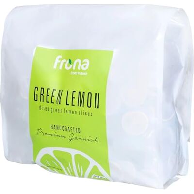 Frona Dried Green Lemon Slices – 600+ Slices, 100% Natural Citrus Cocktail Garnish, 1kg Pack, Mojito, Iced Tea, Cakes, Desserts, Summer Drinks Premium Eco-Friendly Vegan Botanicals Frona Dried Green Lemon Slices – 600+ Slices, 100% Natural Citrus Cocktail Garnish, 1kg Pack, Mojito, Iced Tea, Cakes, Desserts, Summer Drinks Premium Eco-Friendly Vegan Botanicals