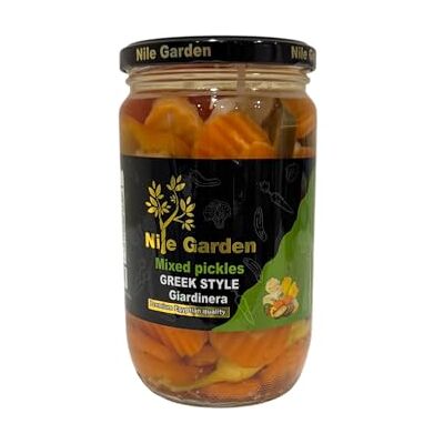 Nile Garden Premium Mixed Pickles Greek Style – Premium Quality, Rich Flavor, Healthy Snack, Perfect for Salads & Mediterranean Recipes (680g) Nile Garden Premium Mixed Pickles Greek Style – Premium Quality, Rich Flavor, Healthy Snack, Perfect for Salads & Mediterranean Recipes (680g)