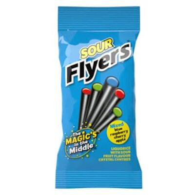 STOCKLEY'S SINCE 1918 Flyers Sour Liquorice Sticks 7 Pack x 12 Tangy & Sour Flavoured Sweets Bulk Pack for Sharing & Snacking STOCKLEY'S SINCE 1918 Flyers Sour Liquorice Sticks 7 Pack x 12 Tangy & Sour Flavoured Sweets Bulk Pack for Sharing & Snacking