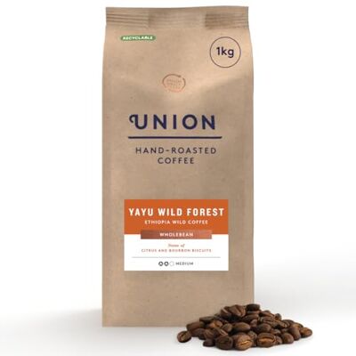 Union Hand-Roasted Union Coffee Yayu Wild Forest Blend Coffee Beans Medium Roast Pack of 1kg Union Hand-Roasted Union Coffee Yayu Wild Forest Blend Coffee Beans Medium Roast Pack of 1kg