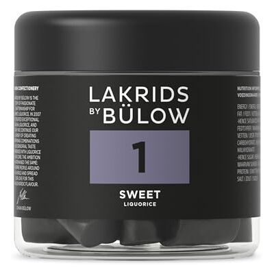 LAKRIDS BY BÜLOW 1 Sweet 150g Vegan Gourmet Liquorice from Denmark Gluten Free Sweet Liquorice LAKRIDS BY BÜLOW 1 Sweet 150g Vegan Gourmet Liquorice from Denmark Gluten Free Sweet Liquorice