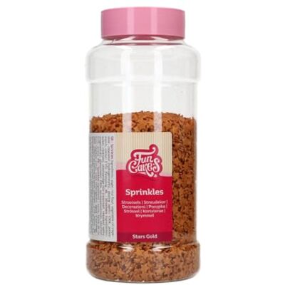 FunCakes Stars Gold 7mm: Cake Sprinkles, Good Taste, Great for Decorating Cakes, Cupcakes and Cookies, Sprinkle Mix. 450 g. FunCakes Stars Gold 7mm: Cake Sprinkles, Good Taste, Great for Decorating Cakes, Cupcakes and Cookies, Sprinkle Mix. 450 g.