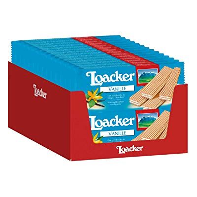 Loacker Vanilla Wafer 90 g (Pack of 28) Loacker Vanilla Wafer 90 g (Pack of 28)