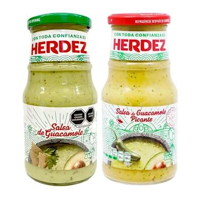 Mexican Mama Guacamole and Extra Spicy Guacamole Imported Mexican Sauces 240g (Pack of 2) Herdez Mexican Mama Guacamole and Extra Spicy Guacamole Imported Mexican Sauces 240g (Pack of 2) Herdez