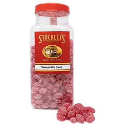 STOCKLEY'S SINCE 1918 Stockley's SARSAPARILLA DROPS Sweets Jar Bulk Buy 2.73 kg Old Fashioned Sweet Shop Weigh Out Jar with Lid Classic Sarsaparilla Flavoured Hard Sweets, Bulk Traditional British Sweets STOCKLEY'S SINCE 1918 Stockley's SARSAPARILLA DROPS Sweets Jar Bulk Buy 2.73 kg Old Fashioned Sweet Shop Weigh Out Jar with Lid Classic Sarsaparilla Flavoured Hard Sweets, Bulk Traditional British Sweets