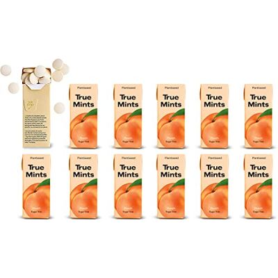 True Gum True Mints PEACH Flavour (12-pack) Sugar Free Mints Xylitol Mints Fruit Pastilles Sugar Free & Plantbased Travel Sweets with Natural Flavours True Gum True Mints PEACH Flavour (12-pack) Sugar Free Mints Xylitol Mints Fruit Pastilles Sugar Free & Plantbased Travel Sweets with Natural Flavours