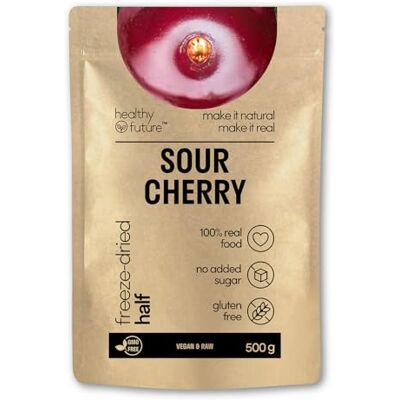 healthy future Freeze Dried Sour Cherries 100% Natural, Gluten free, No added sugar, No preservatives, Healthy fruit snack (100g) healthy future Freeze Dried Sour Cherries 100% Natural, Gluten free, No added sugar, No preservatives, Healthy fruit snack (100g)