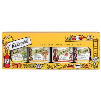 Tracklements The Cheese Lover's Collection Gift Pack, Containing Apple & Cider Brandy Chutney, Apricot & Ginger Chutney and Fresh Chilli Jam, in 200g Jars, Plus Caramelised Onion Marmalade, 210g Tracklements The Cheese Lover's Collection Gift Pack, Containing Apple & Cider Brandy Chutney, Apricot & Ginger Chutney and Fresh Chilli Jam, in 200g Jars, Plus Caramelised Onion Marmalade, 210g