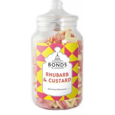 Bonds of London - Rhubarb & Custard Jar - 2.5 Kg - Candy Bonds of London - Rhubarb & Custard Jar - 2.5 Kg - Candy