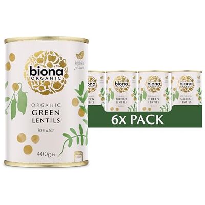 Biona Organic Lentils 400 g (Pack of 12) 100% Organic Lentils, High in Protein and Fibre, Ready to Eat, Ideal for Soups and Stews, Vegan Biona Organic Lentils 400 g (Pack of 12) 100% Organic Lentils, High in Protein and Fibre, Ready to Eat, Ideal for Soups and Stews, Vegan