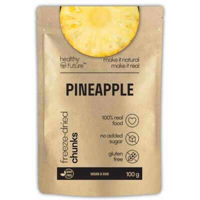 healthy future Freeze Dried Pineapples Cubes 100% Natural, Gluten Free, No Added Sugar, No preservatives, Healthy Fruit Snack (10x10g) healthy future Freeze Dried Pineapples Cubes 100% Natural, Gluten Free, No Added Sugar, No preservatives, Healthy Fruit Snack (10x10g)