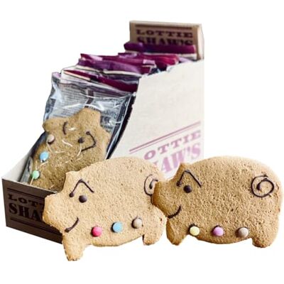 Lottie Shaw's Gingerbread Pigs Box of 12 x 50g Individual Biscuits Handcrafted in Yorkshire Novelty Gingerbread Treat Great for Sharing & Events Lottie Shaw's Gingerbread Pigs Box of 12 x 50g Individual Biscuits Handcrafted in Yorkshire Novelty Gingerbread Treat Great for Sharing & Events