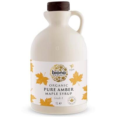 Biona Organic Maple Syrup 1L Amber, Grade A Pure Canadian Biona Organic Maple Syrup 1L Amber, Grade A Pure Canadian