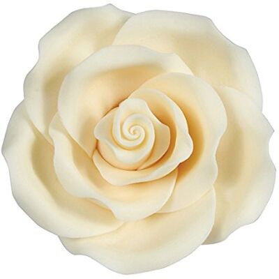 Culpitt 50mm Ivory Rose Sugar Soft Edible Cupcake Decorations (Pack of 1, Total 10) Culpitt 50mm Ivory Rose Sugar Soft Edible Cupcake Decorations (Pack of 1, Total 10)