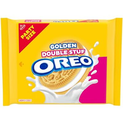 Oreo Double Stuf Golden Sandwich Cookies, Party Size, 24.95 oz Oreo Double Stuf Golden Sandwich Cookies, Party Size, 24.95 oz