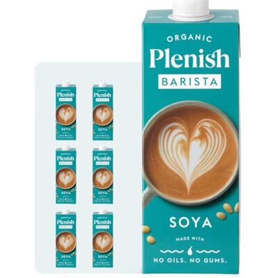 PLENISH Barista Organic Soya Drink Long Life, 1L (Pack of 6) PLENISH Barista Organic Soya Drink Long Life, 1L (Pack of 6)