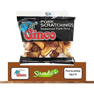 Serendib Ginco Pork Scratchings, 12 X 42g Packs Serendib Ginco Pork Scratchings, 12 X 42g Packs