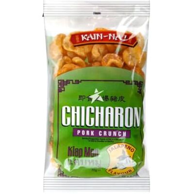 Starry Mart KAIN-NA! Jalapeno Chicharon Pork Crunch, Spicy Crispy Pork Rinds Kiap Moo, Ready to Eat Asian Savoury Snack with Jalapeno Flavour, 70g, Pack of 1 Starry Mart KAIN-NA! Jalapeno Chicharon Pork Crunch, Spicy Crispy Pork Rinds Kiap Moo, Ready to Eat Asian Savoury Snack with Jalapeno Flavour, 70g, Pack of 1