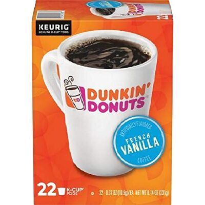 Dunkin' Donuts Dunkin' French Vanilla Flavored Coffee, 22 K Cups Dunkin' Donuts Dunkin' French Vanilla Flavored Coffee, 22 K Cups