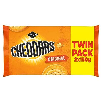 JACOB'S Mini Cheddars Original Twin Pack, 2 x 150 g (Pack of 6) JACOB'S Mini Cheddars Original Twin Pack, 2 x 150 g (Pack of 6)