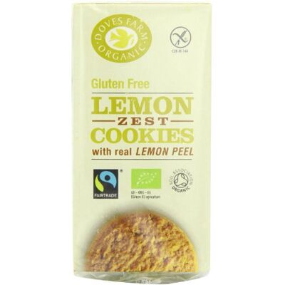 Doves Farm Fairtrade Organic Gluten Free Lemon Zest Cookies (150g) Pack of 2 Doves Farm Fairtrade Organic Gluten Free Lemon Zest Cookies (150g) Pack of 2