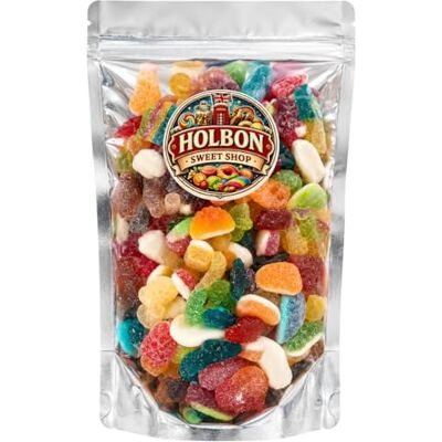 HOLBON Mixed Sweets 800g Pick N Mix Gift Bag – Assorted Sweets Hamper – Halal Sweet Mix Fizzy Sour Jelly & Foam Candy – Great British Heritage Confectionery for Birthdays, Christmas & Celebrations HOLBON Mixed Sweets 800g Pick N Mix Gift Bag – Assorted Sweets Hamper – Halal Sweet Mix Fizzy Sour Jelly & Foam Candy – Great British Heritage Confectionery for Birthdays, Christmas & Celebrations