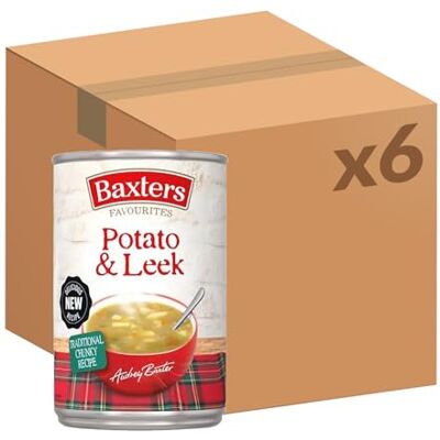 Baxters Favourites Potato & Leek Soup, Vegetarian, Ready-to-Eat Tinned Soup, 400 g (Pack of 6) Baxters Favourites Potato & Leek Soup, Vegetarian, Ready-to-Eat Tinned Soup, 400 g (Pack of 6)