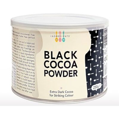 Ingredients Bar IB Black Cocoa Powder 250g Deep Dark Colour Unsweetened, Multipurpose for Baking, Desserts, Beverages Intense Colour, 100% Pure Ingredients Bar IB Black Cocoa Powder 250g Deep Dark Colour Unsweetened, Multipurpose for Baking, Desserts, Beverages Intense Colour, 100% Pure