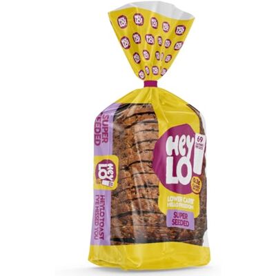 Heylo Low Carb Seeded Keto Bread, 0.3g Carbs & 7.7g Protein per Slice Low Sugar, High Protein & Fibre, Blood Sugar Management, Low Calorie Loaf, 450g, Freezable Heylo Low Carb Seeded Keto Bread, 0.3g Carbs & 7.7g Protein per Slice Low Sugar, High Protein & Fibre, Blood Sugar Management, Low Calorie Loaf, 450g, Freezable