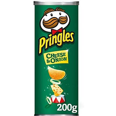 Pringles Cheese and Onion 6x200g Tube Pringles Cheese and Onion 6x200g Tube