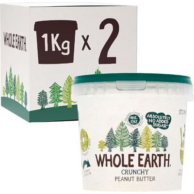 Whole Earth Original Crunchy 1 Kg Pack of, Peanut Butter, 2000 gram, (Pack of 2) Whole Earth Original Crunchy 1 Kg Pack of, Peanut Butter, 2000 gram, (Pack of 2)