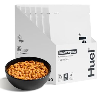 Huel Hot & Savoury Meal Pack 7 Meals 25g Protein Pasta Bolognese 26 Vitamins & Minerals Vegan Nutritionally Balanced High-Protein Ready Meal Huel Hot & Savoury Meal Pack 7 Meals 25g Protein Pasta Bolognese 26 Vitamins & Minerals Vegan Nutritionally Balanced High-Protein Ready Meal